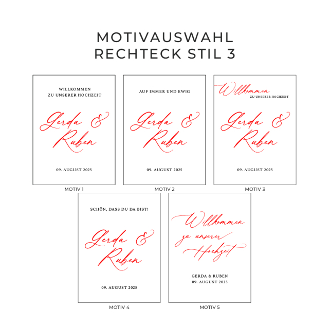 Willkommensschild Stil 3